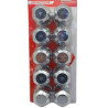 Kit cubre tuercas 33mm cromadas con hilo