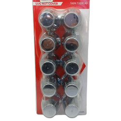 Kit cubre tuercas 33mm cromadas con hilo
