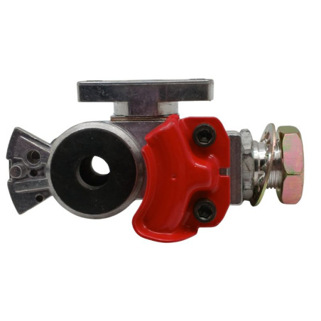 Mano acople Simple 1/2" npt roja con llave