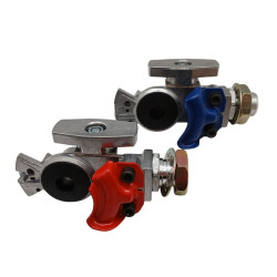 Mano acople Simple 1/2" npt con llave azul
