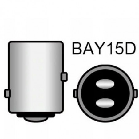 Ampolleta 12V 21/5W  2 Contactos Patas distintas BAY15D