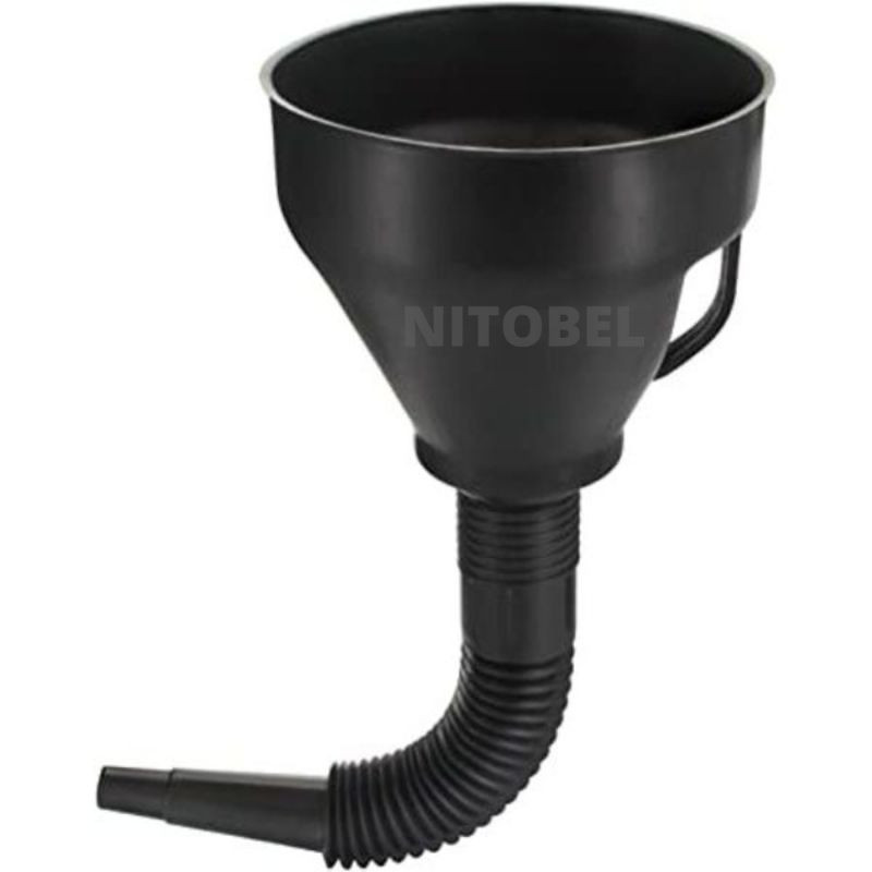 Embudo flexible para combustible con filtro