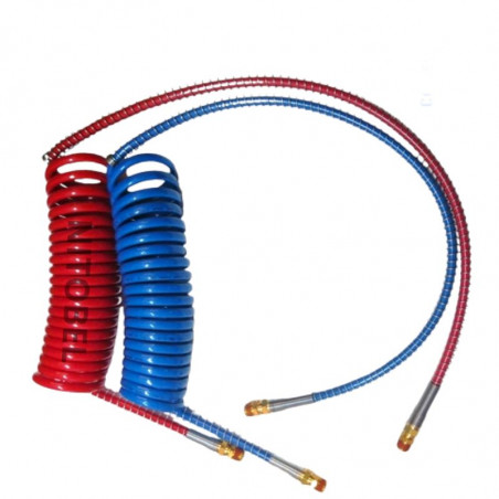 Manguera Espiral 1/2"npt  x 7mt  Azul Roja Par