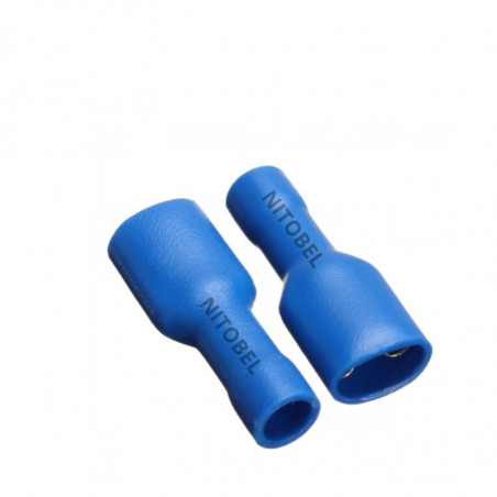 Terminal Deslizante Hembra 1/4 N Azul