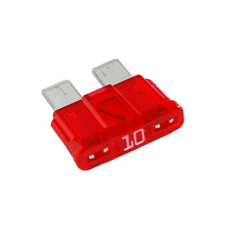 Fusible estandard tipo espada 10A  Rojo