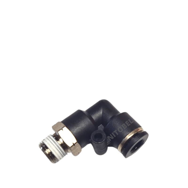 Conector Macho 90° Rápido  6mm x 1/8" npt
