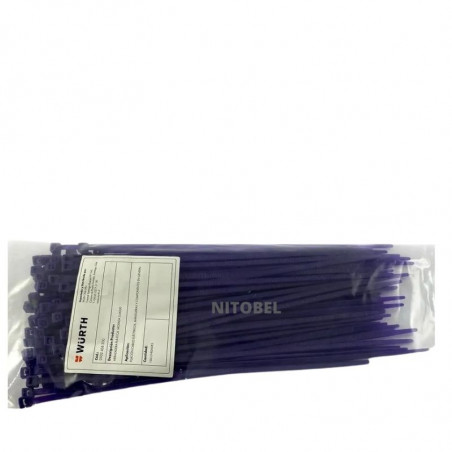 Abrazadera Plástica 200 x 3.6 mm Morado